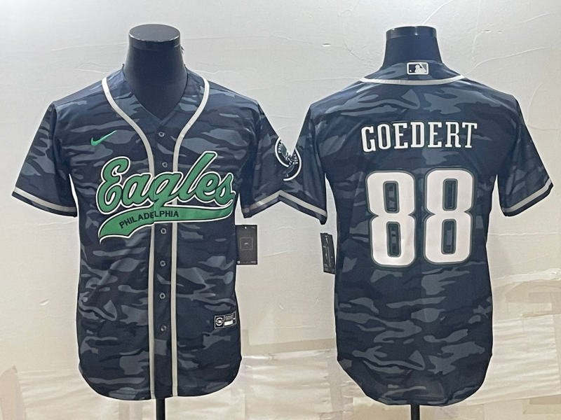 Men's Philadelphia Eagles Dallas Goedert #88 Grey Camouflage Jersey Joint Edition